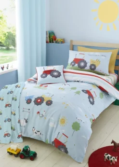 Bedlam Farmyard Friends Soft Touch Blue Throw