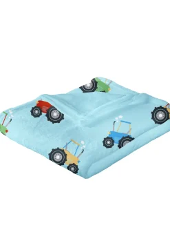 Bedlam Farmyard Friends Soft Touch Blue Throw