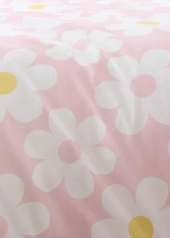 Bedlam Retro Daisy Reversible Pink Duvet Cover Set