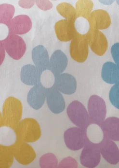 Bedlam Retro Flower White Duvet Cover Set