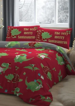 Bedlam Santasaurus Duvet Cover
