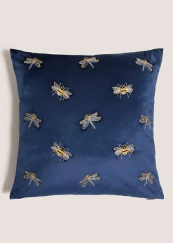Bee Cushion Navy