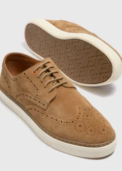Beige Cup Sole Brogue Loafer