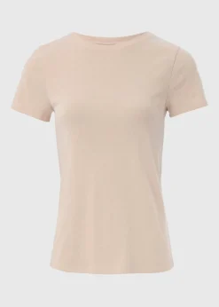 Beige Fitted T-Shirt