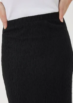 Beige Hyper Texture Midaxi Skirt