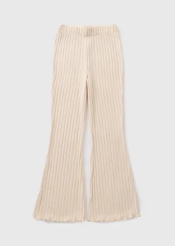 Beige Knit Flare Leggings (7-15yrs)