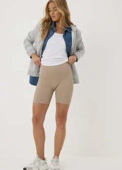 Beige Seamless Cycle Shorts