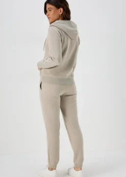 Beige Tapered Jogging Bottoms
