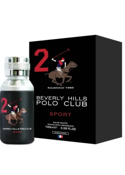 Beverly Hills Polo Club Black Sport Men Two Eau De Toilette Spray (100ml)