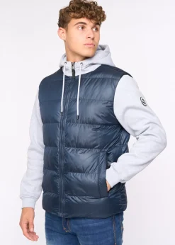 Bewley & Rich Navy Brookes Jersey Puffer Jacket
