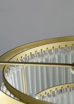 BHS Aubrey Frosted Easyfit Ceiling Light Brass (19cm x 25cm)