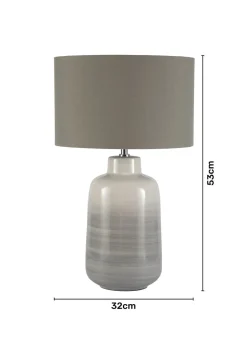BHS Cherry Ombre Ceramic Table Lamp Grey (53cm x 32cm)