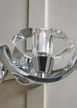 BHS Chrome Bella Twisted Wall 2 Light (12cm x 36cm)