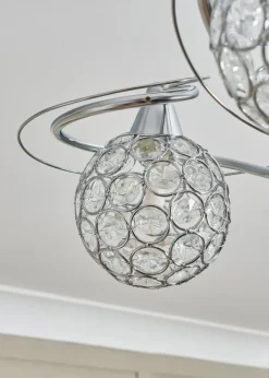 BHS Chrome Orianna Flush 3 Light (22cm x 43cm)