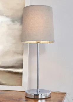 BHS Grey Touch Stick Table Lamp (40cm x 15cm x 15cm)