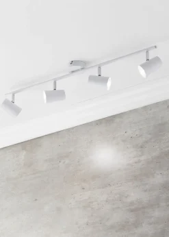BHS Harv Adjustable 4 Spotlight Ceiling Bar White (13cm x 78cm)