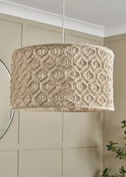 BHS Ivory Large Macrame Easyfit Shade (26cm x 47cm)