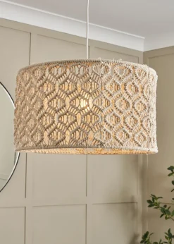 BHS Ivory Large Macrame Easyfit Shade (26cm x 47cm)