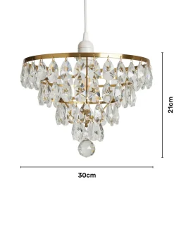 BHS Lighting Elianis Easyfit Brass (21cm x 30cm)