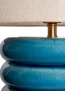 BHS Lighting Firenze Blue Table Lamp (44cm x 28cm)