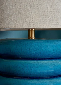 BHS Lighting Firenze Blue Table Lamp (44cm x 28cm)