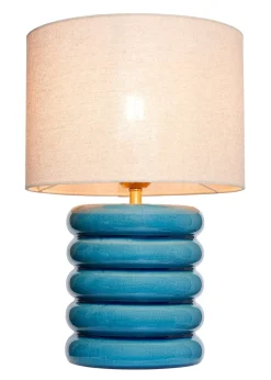 BHS Lighting Firenze Blue Table Lamp (44cm x 28cm)