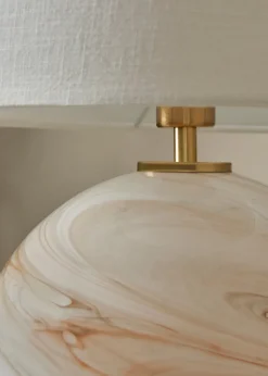 BHS Lighting Muna Marble Glass Table Lamp (42cm x 30cm)