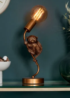 BHS Lighting Tree Tarsier Bronze Table Lamp (33cm x 12cm)