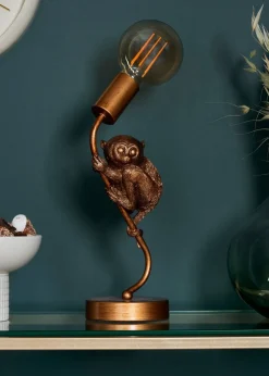 BHS Lighting Tree Tarsier Bronze Table Lamp (33cm x 12cm)