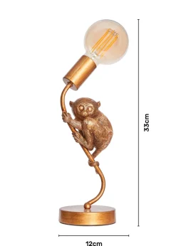 BHS Lighting Tree Tarsier Bronze Table Lamp (33cm x 12cm)