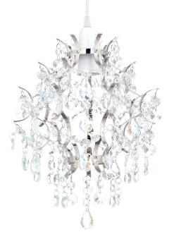 BHS Lisa Chrome Easy Fit Light Shade (28cm x 26cm x 26cm)