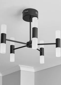 BHS Lois 10 Light Semi Flush LED Black (35cm x 43cm)