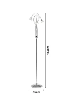BHS Marianne Floor Lamp 3 Light Chrome (163cm x 35cm)