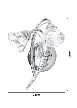 BHS Marianne Wall 2 Light Chrome (26cm x 21cm)