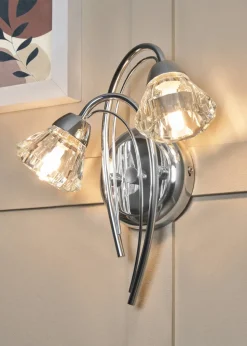 BHS Marianne Wall 2 Light Chrome (26cm x 21cm)