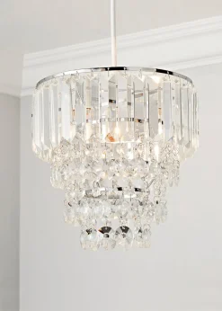 BHS Paladina Easyfit Ceiling Light Chrome (25cm x 25cm)