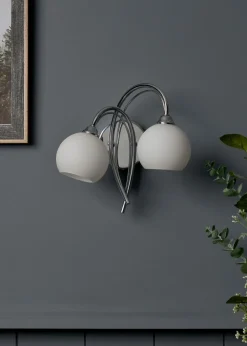 BHS Soni 2 Bulb Wall Light (23cm x 25cm x 20cm)