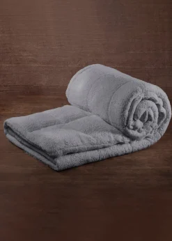 BHS Teddy Fleece 13.5 Tog Duvet Grey