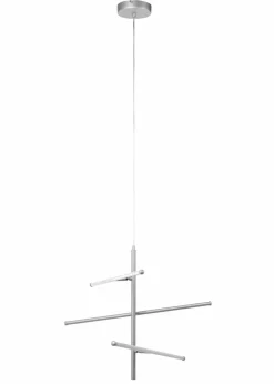 BHS Zaha LED Stick Ceiling Light Silver (Adjustable 59-171cm x 61cm)