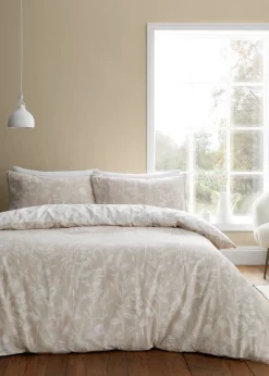 Bianca Fine Linens Brushed Cotton Floral Toile Reversible Duvet Cover Set