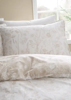 Bianca Fine Linens Brushed Cotton Floral Toile Reversible Duvet Cover Set