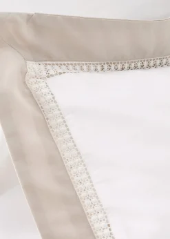 Bianca Fine Linens Oxford Lace 200 Thread Count Cotton Duvet Cover Set