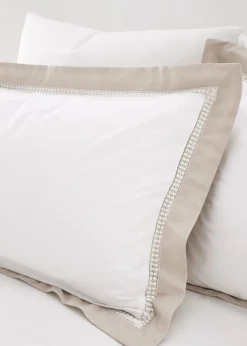 Bianca Fine Linens Oxford Lace 200 Thread Count Cotton Duvet Cover Set