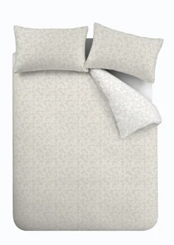 Bianca Fine Linens Shadow Leaves 200 Thread Count Cotton Reversible Duvet Cover Set
