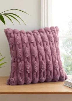 Bianca Fine Linens So Soft Carved Faux Fur Cushion (50x50cm)