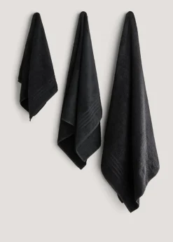 Black 100% Egyptian Cotton Towels