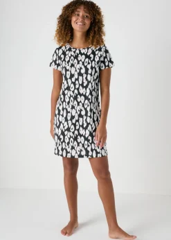 Black Animal Print Nightie