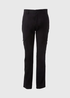 Black Basic Cargo Trousers