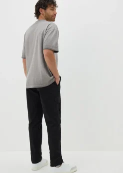 Black Basic Cargo Trousers