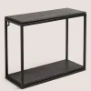 Black Beaded Single Shelf